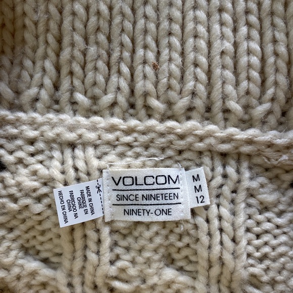 COPY - Stone Row by Volcom chunky knit turtleneck sweater true to this sz M - Picture 3 of 4
